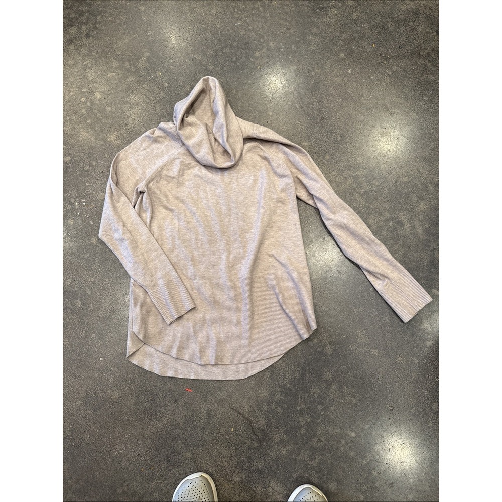 RAYA Women's Large Taupe Cowl Neck Knit Sweater Long Sleeve‎ Cozy Neutral Layer